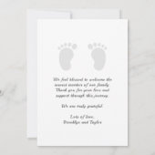 Faire-part Photo personnalisée Simple mignonne Nouveau-né Bon (Dos)