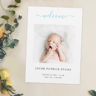 Faire-part Photo personnalisée Simple Script moderne Annonce 