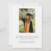 Faire-part Photo personnalisée simple Typographie moderne Gra (Dos)