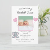 Faire-part Photo personnalisée Statistiques de naissance fill (Debout devant)