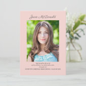 Faire-part photo Pink Christian Graduation (Debout devant)
