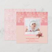 Faire-part photo Pink Paisley Baby (Devant / Derrière)