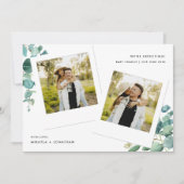 Faire-part Photo Polaroïde moderne Aquarelle Florale Grossess (Devant)