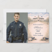 Faire-part Photo Police Academy Badge Ceremony Graduation (Devant)