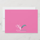 Faire-part photo pour bébé Pin Pink Diaper (Dos)