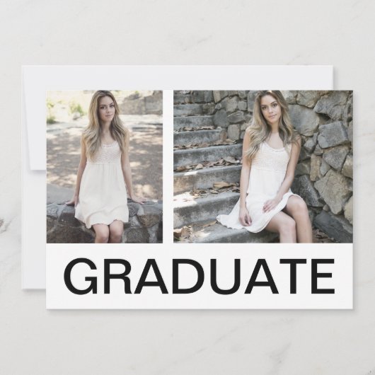 Faire-part photo pour diplômés (Devant)