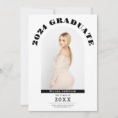 Faire-part photo pour diplômés modernes (Devant)