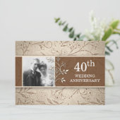 Faire-part photo pour les 40 ans de mariage (Debout devant)