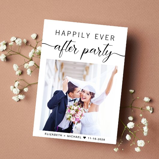 Faire-part Photo QR Code de réception de mariage pour vivre h