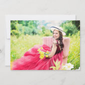 Faire-part photo Red and Gold Graduation (Dos)