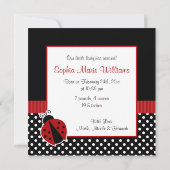 Faire-part Photo Red Black Ladybug (Dos)