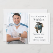 Faire-part Photo Refined Blue Tooth Laurel Graduation (Devant)