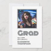 Faire-part Photo Retro Disco Graduation (Devant)