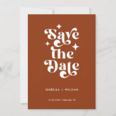 Faire-part Photo Retro Typography Wedding Save The Date (Devant)