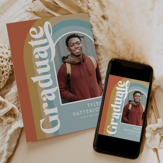 Faire-part Photo rétroarch 2025 Diplômé