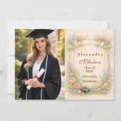 Faire-part Photo Romantic Pastel Graduation Party (Devant)