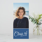 Faire-part photo Royal Blue Moderne (Debout devant)