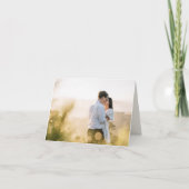 Faire-part Photo Rustic Blue Fleur sauvage Mariage (Devant)