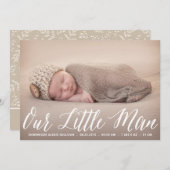 Faire-part Photo Script Little Man (Devant / Derrière)