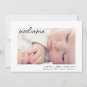 Faire-part Photo simple bébé Bienvenue naissance (Devant)