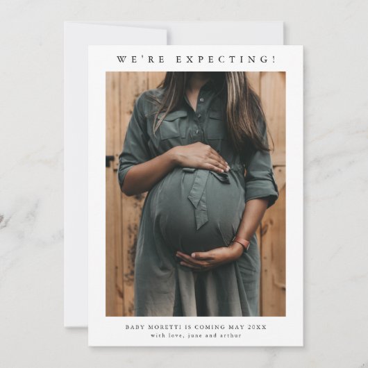 Faire-part Photo simple de grossesse (Devant)