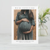 Faire-part Photo simple de grossesse (Debout devant)