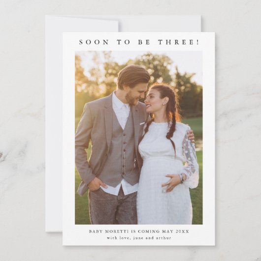 Faire-part photo simple de grossesse (Devant)