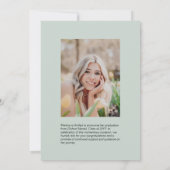 Faire-part photo simple d'obtention d'un diplôme d (Dos)