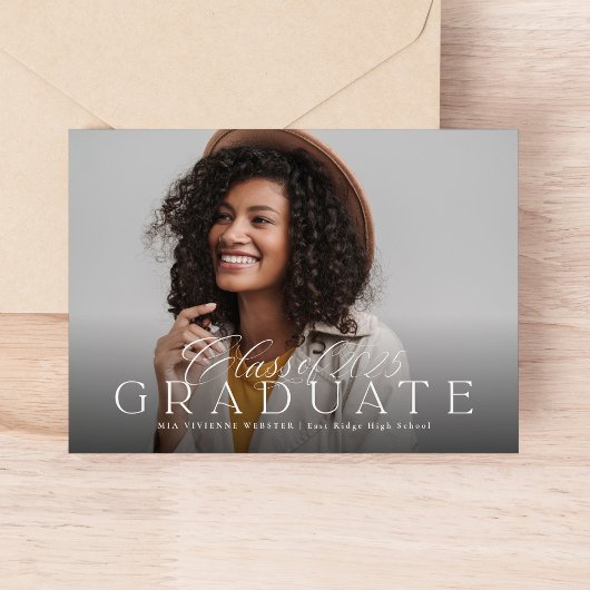 Faire-part Photo simple et élégant de la remise des diplômes 