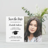 Faire-part Photo Simple Graduate Enregistrer La Date Graduati (Debout devant)