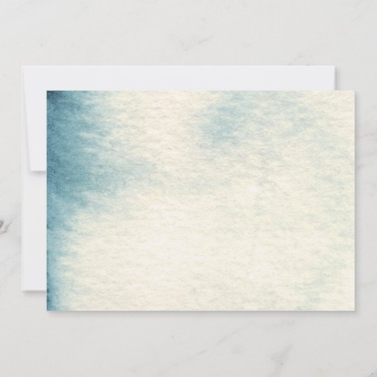 Faire-part Photo simple Hello Blue Typography Baby (Dos)