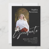 Faire-part Photo simple noir et blanc (Devant)