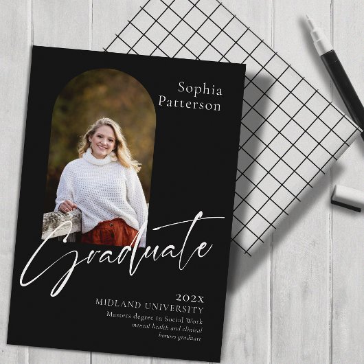 Faire-part Photo simple noir et blanc