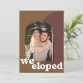 Faire-part Photo simple Nous Elopée avec Formes géométriques (Debout devant)