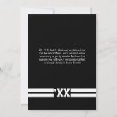 Faire-part photo sportive noir et blanc (Dos)