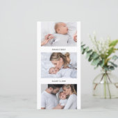 Faire-part Photo Strip Collage 4 Photo Naissance (Debout devant)