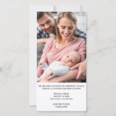Faire-part Photo Strip Collage 4 Photo Naissance (Dos)