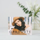 Faire-part photo tendance pour les diplômés (Debout devant)