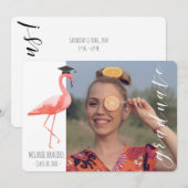 Faire-part photo tropicale de graduation (Devant / Derrière)