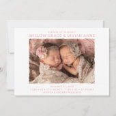 Faire-part Photo Twin Girl Naissance (Devant)