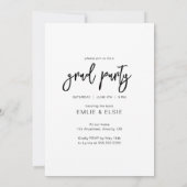 Faire-part photo Twins Double Grad Party (Dos)