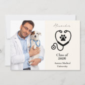 Faire-part  Photo Veterinarian Graduation Party (Devant)