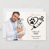 Faire-part  Photo Veterinary Medicine Paw Graduation Party (Devant)