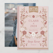 Faire-part photo vintage de la Bibliothèque (Devant / Derrière)