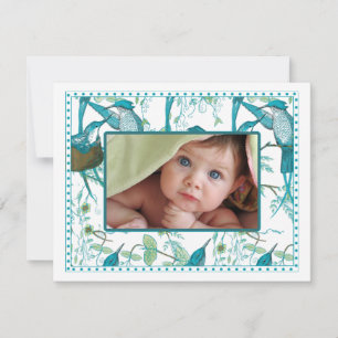 Faire-part photo vintage pour bébé famille d'oisea