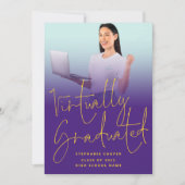 Faire-part Photo Virtually Graduated 2022 Purple Graduation (Devant)