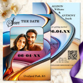 Faire-part Photo Whimsical Modern Art Abstrait Enregistrer la