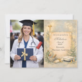 Faire-part Photo White Coat Pharmacy Graduation (Devant)