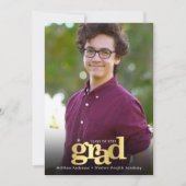 Faire-part Photographie de graduation typographie moderne en  (Devant)