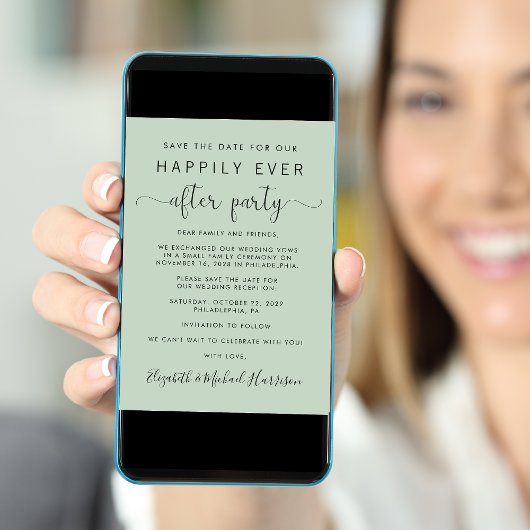 Faire-part Photographie de réception de mariage Enregistrer l